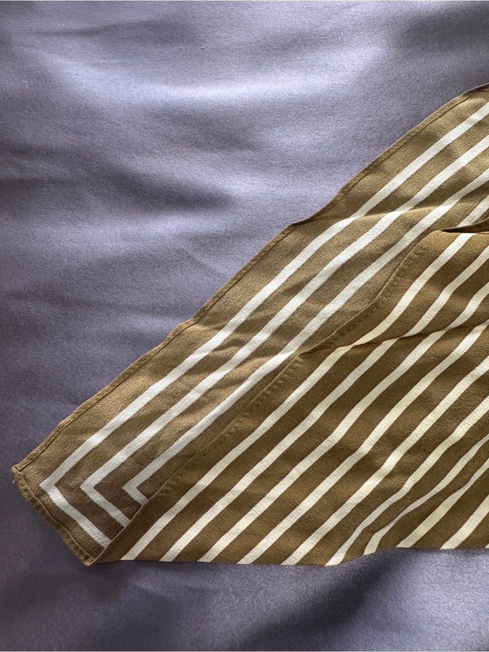 Blogger Favorite 100% Pure Silk Geometric Striped Scarf - Picture 6 of 9